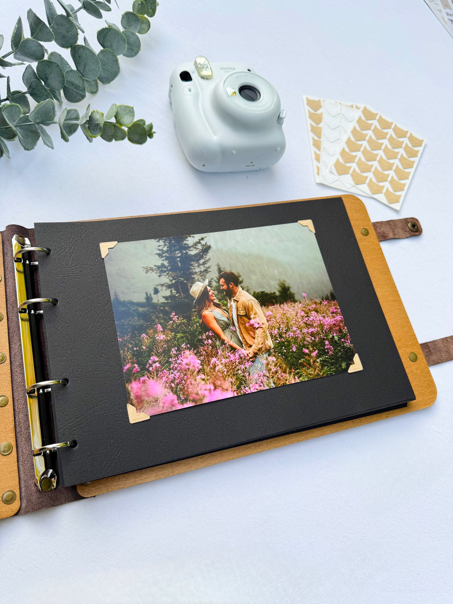 Wooden Photo Album with Heart – Personalized Scrapbook Gift