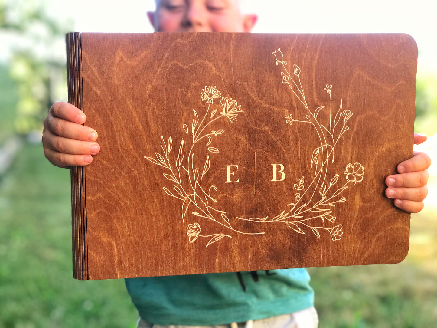 Handmade wooden Polaroid and Instax Mini or large scrapbook gift