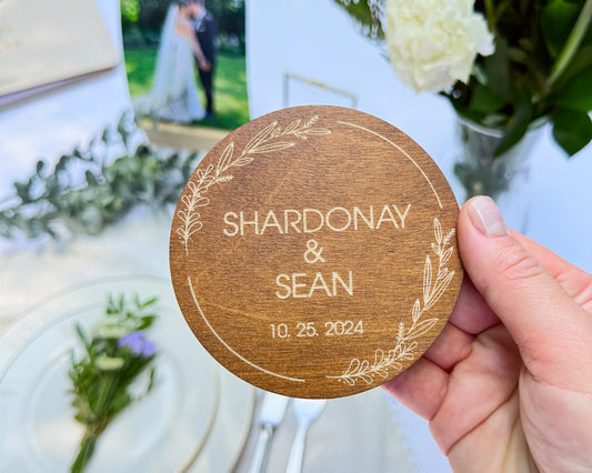 Wedding coasters gift Bulk party favors rustic decor