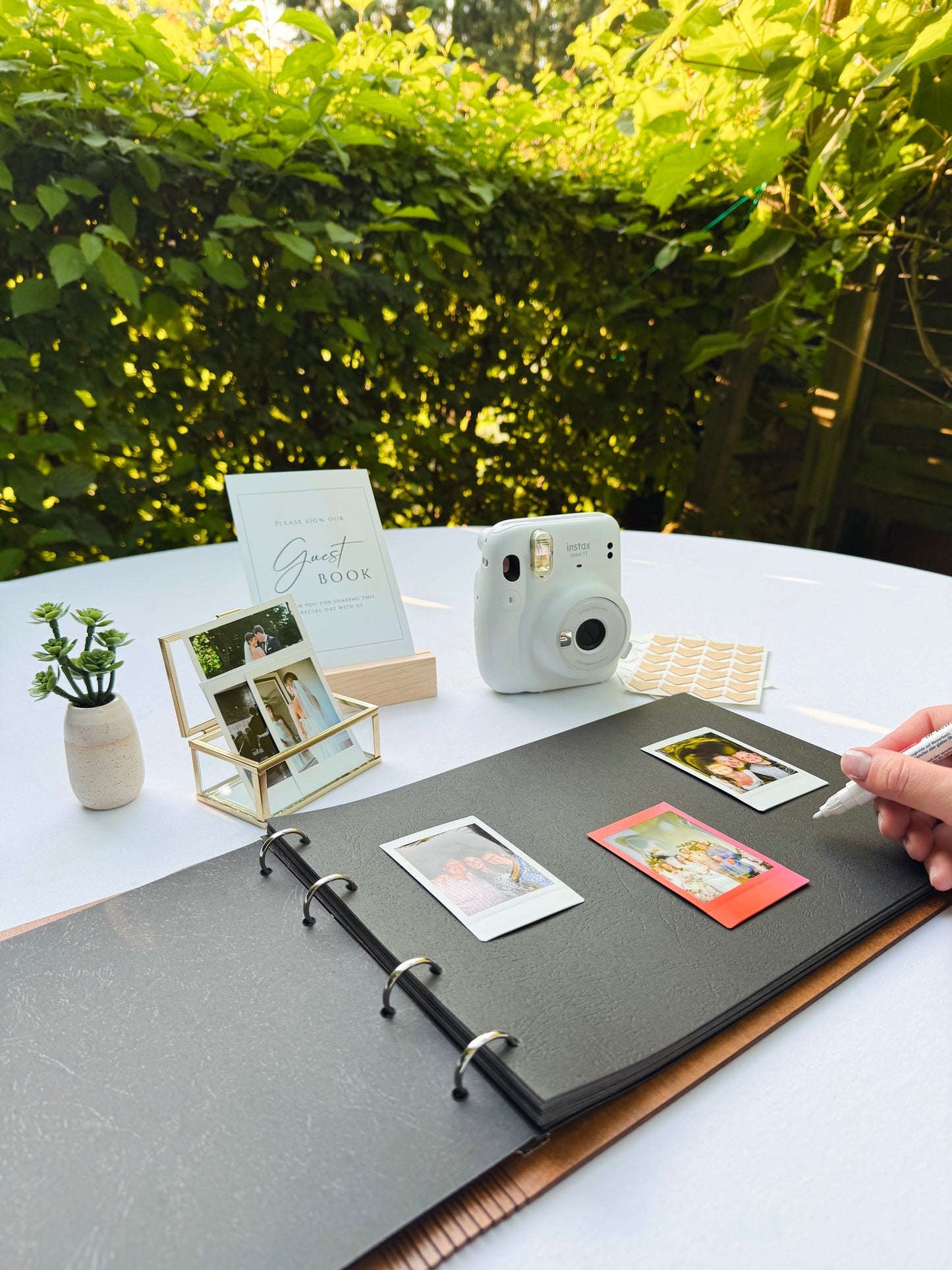 Wooden personalized photo album Wedding anniversary scrapbook gift