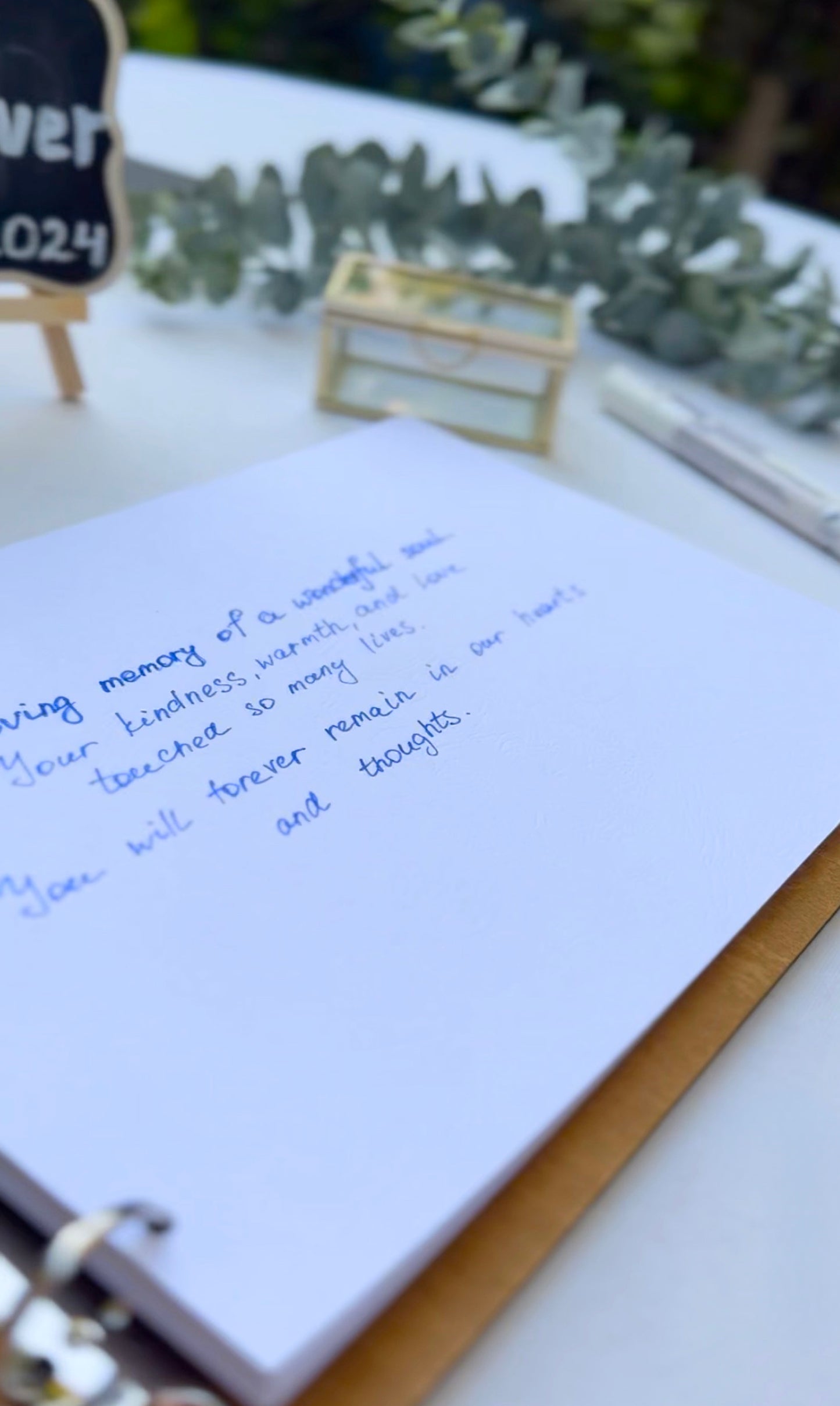 Personalized Memorial Guest Book